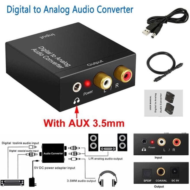 analog audio to digital optical converter