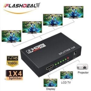 Feel free to make your order forHDMI Splitter HDMI Full HD 1080P 1X4 (4WAY) in Nairobi, Kenya at Amtel Online Merchants. Your on stop online shop for Computer Accessories,  Adapters, Converters, CCTV, TV, Woofers, Bluetooth Speakers and other Electronics In Nairobi, Kenya. 