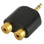 Generic Rca Female To 3.5mm Male Jack Audio Y Adapter