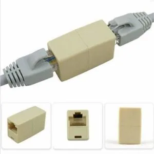 Generic Ethernet Lan Cable Connector, RJ45 CAT 5 5E Extender Plug Network Cable Connector (SINGLE)