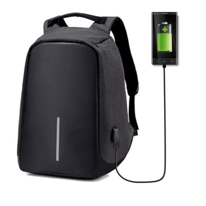 Securepack Best Anti Theft USB Charging Travel Backpack Black