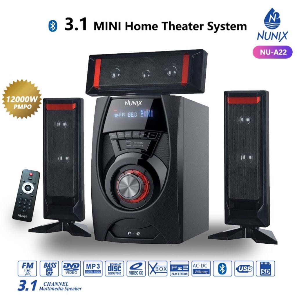 Nunix A22 12000W 3.1Ch MINI Home Theater System Buy Online