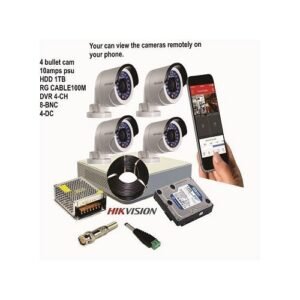 Order 720p Hikvision 4 cameras kit Installation In Nairobi Kenya and get it delivered where you are countrywide cash on delivery.