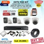 1080p Hikvision 4 cameras kit Installation In Nairobi Kenya
