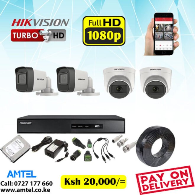 1080p CCTV Hikvision 4 cameras kit in Nairobi Kenya