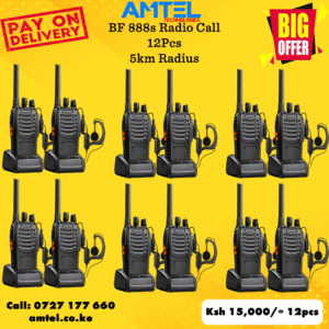 Baofeng BF-888S Walkie Talkie (With Earpiece) 12 Pieces– Reliable Two-Way Radio in Kenya