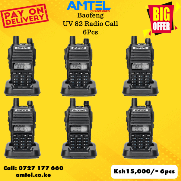 Baofeng UV-82 Walkie Talkie (With Earpiece) 6 Pieces in Kenya