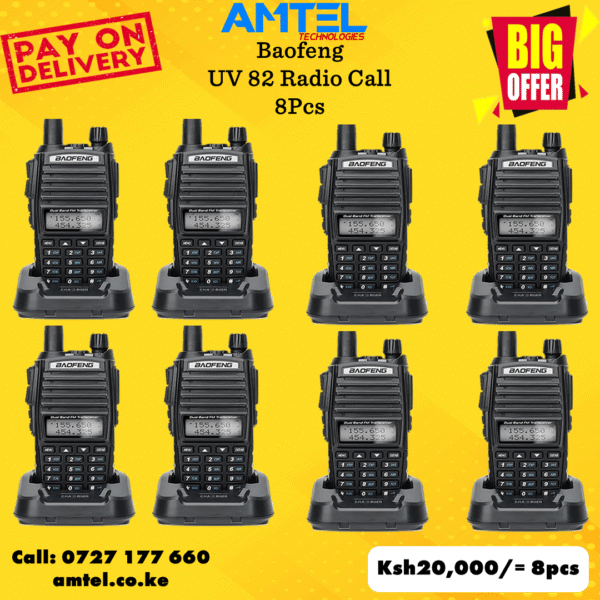 Baofeng UV-82 Walkie Talkie (With Earpiece) 8 Pieces in Kenya