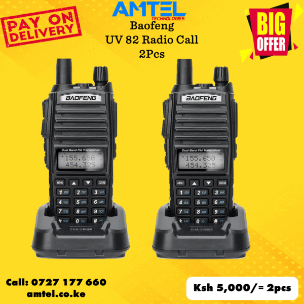 Baofeng UV-82 Walkie Talkie (With Earpiece) 2Pieces in Kenya