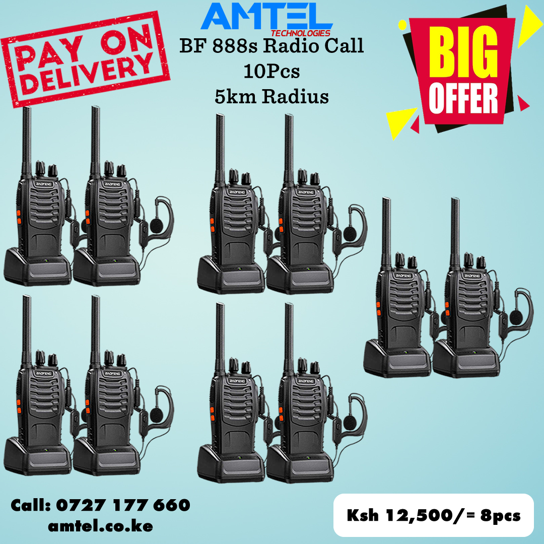 10 Sets Baofeng BF-888 Walkie Talkie – Long Range Two-Way Radios (Pack of 10) in Kenya