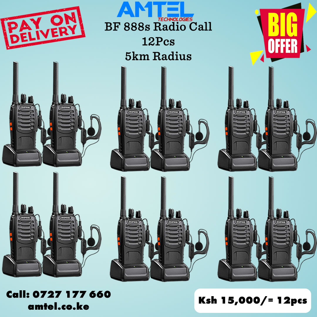 12 Sets Baofeng BF-888 Walkie Talkie – Long Range Two-Way Radios (Pack of 12) in Kenya