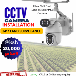 Ubox 6MP Dual Lens 4G Solar Power WiFi\4G PTZ IP Dome Camera in Nairobi, Kenya.