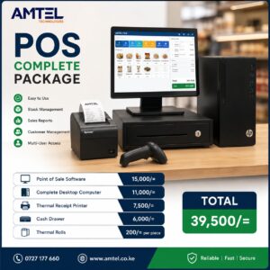 Complete Point of Sale (POS) Package – Software, Desktop Computer, Cash Drawer & Thermal Receipt Printer