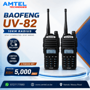 Baofeng UV-82 Walkie Talkie (With Earpiece) 2Pieces from amtel.